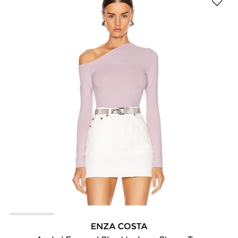 Enza Costa Angled Shoulder Long Sleeve